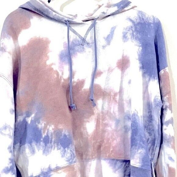 New Hippie Rose JuniorsFleece Hoodie Blue Lilac Tie Dye,New size S and XS - Picture 4 of 6